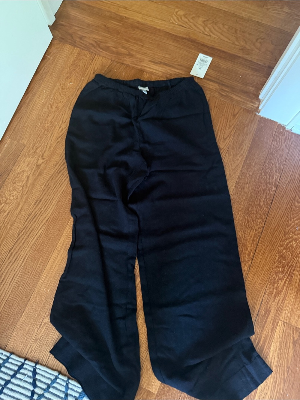 Target Black Wide-Leg Knit Pull-On Pants